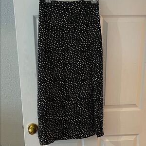 Papermoon Polka Dot Maxi Skirt in Black and White